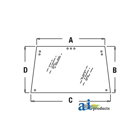 A & I Products Glass, Rear, Upper - Hinged 53" x23" x4.5" A-D6NN94420N10B